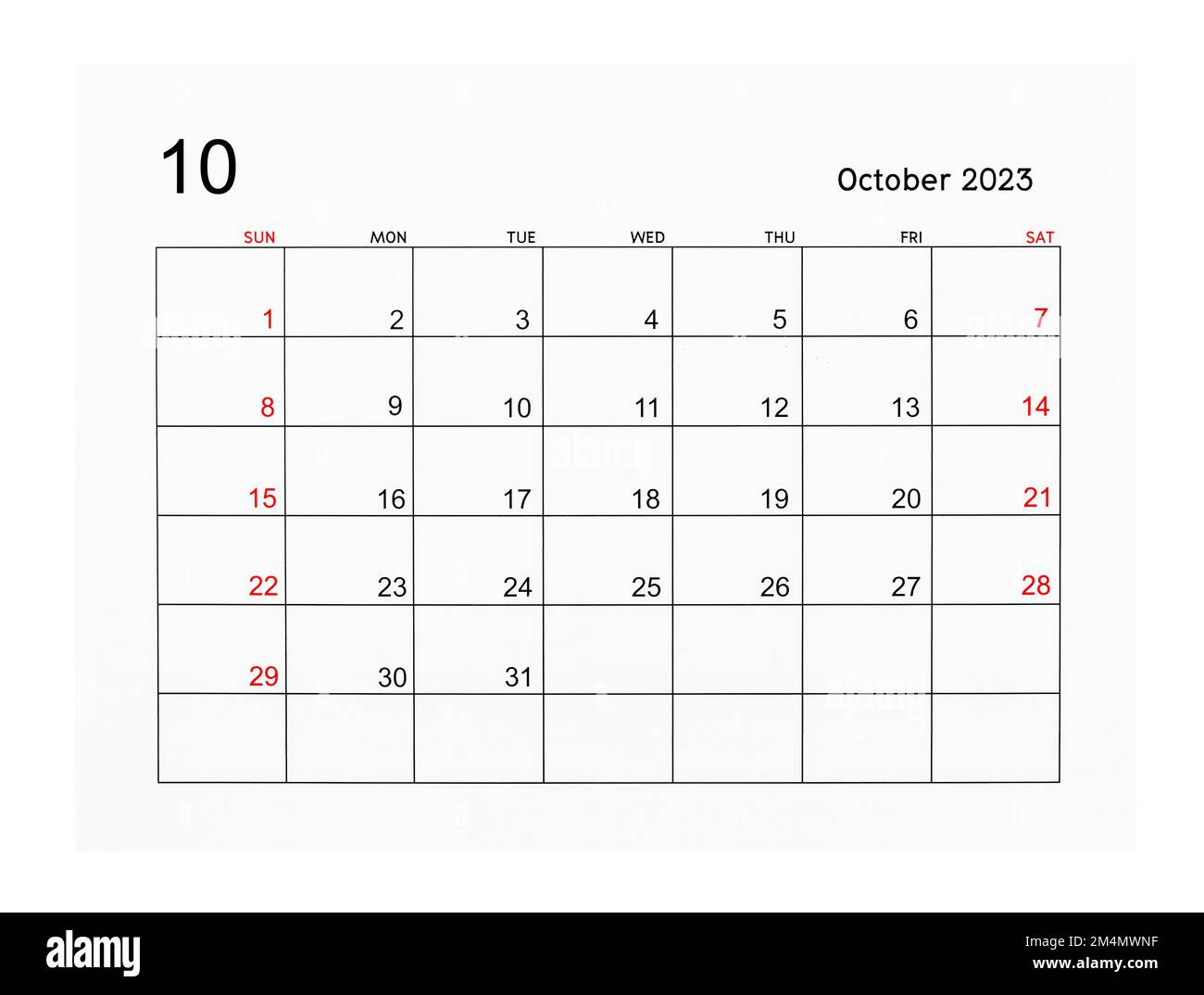 2023 calendar Cut Out Stock Images & Pictures - Alamy