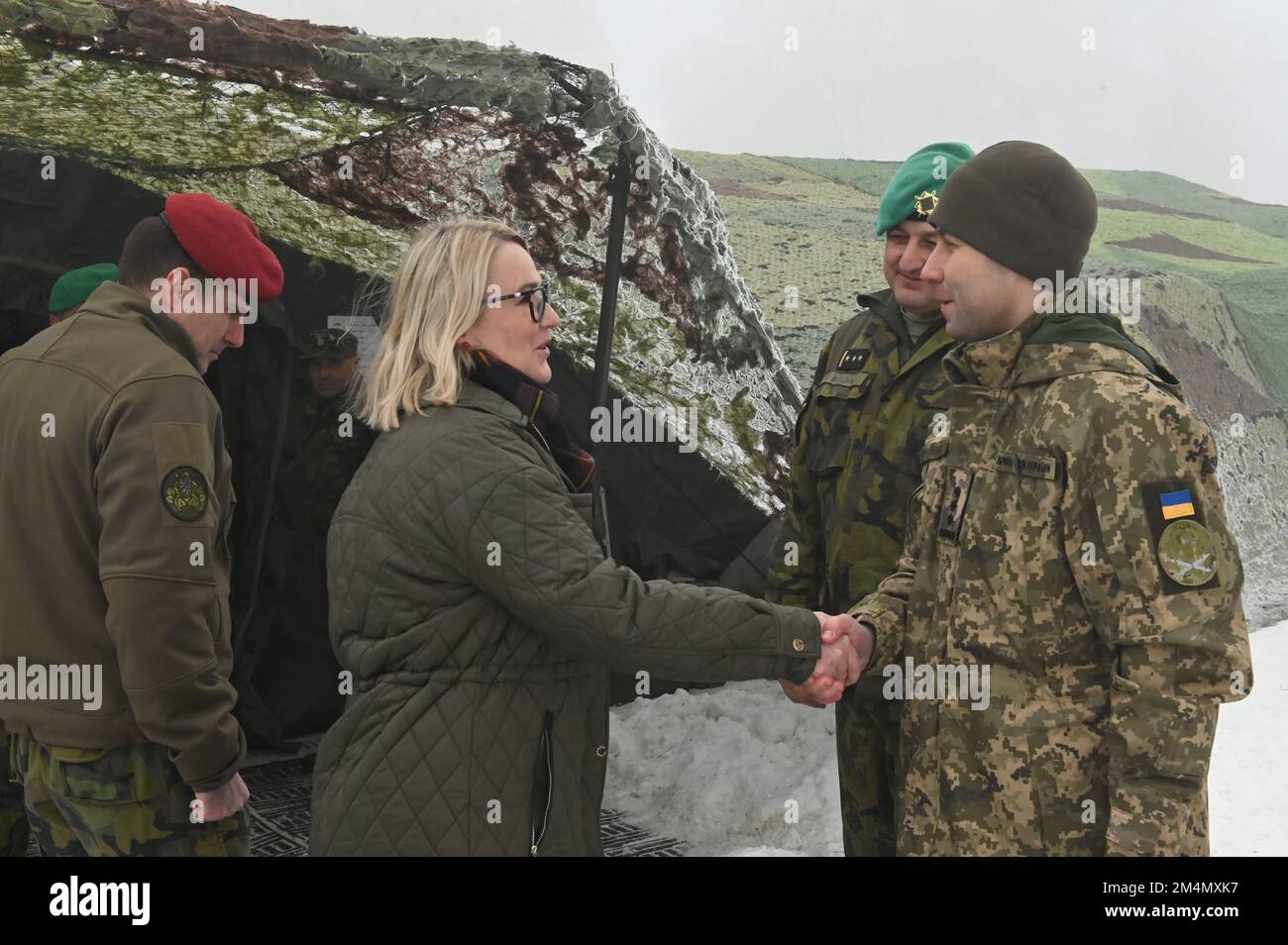 Libava, Ukraine, December 21, 2022, The first rotation of Ukrainian ...