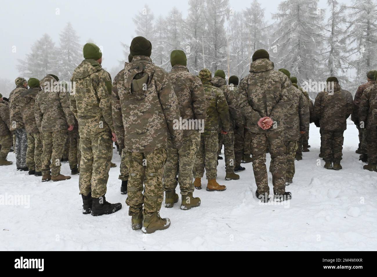 Libava, Ukraine, December 21, 2022, The first rotation of Ukrainian ...
