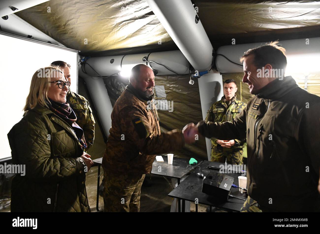 Libava, Ukraine, December 21, 2022, The first rotation of Ukrainian ...