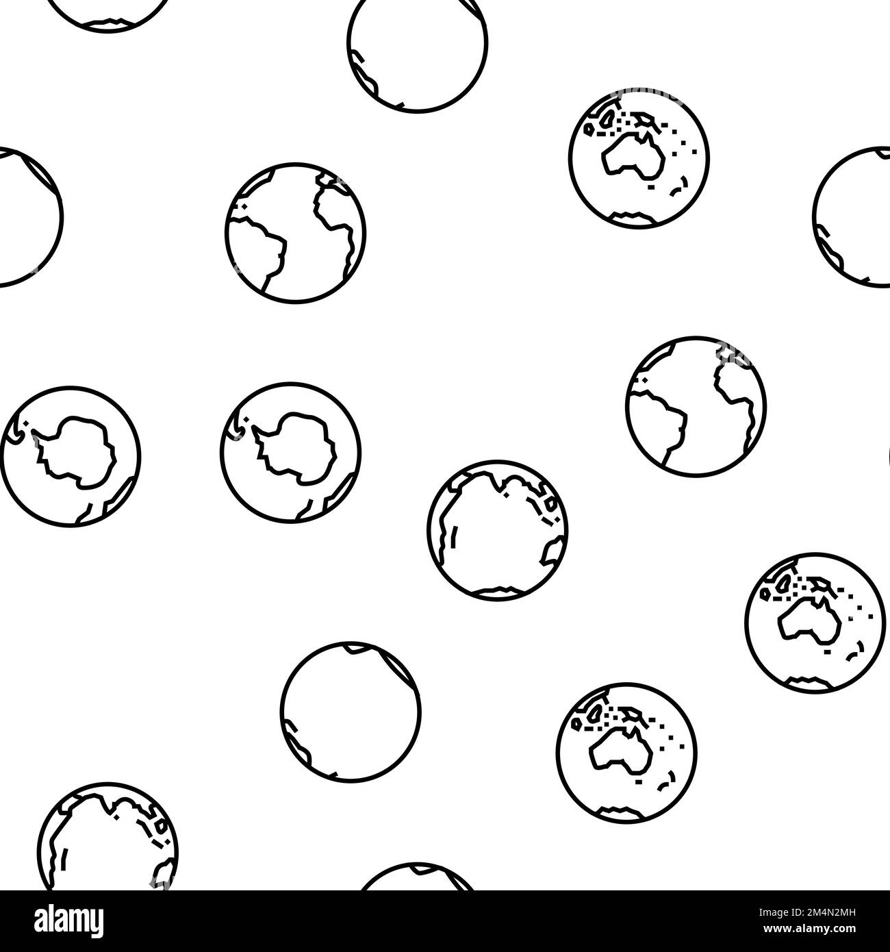 earth world planet globe map vector seamless pattern Stock Vector Image ...