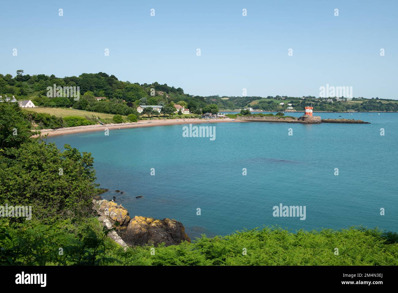 Archirondel Bay at high tide, Jersey, Channel Islands Stock Photo Alamy