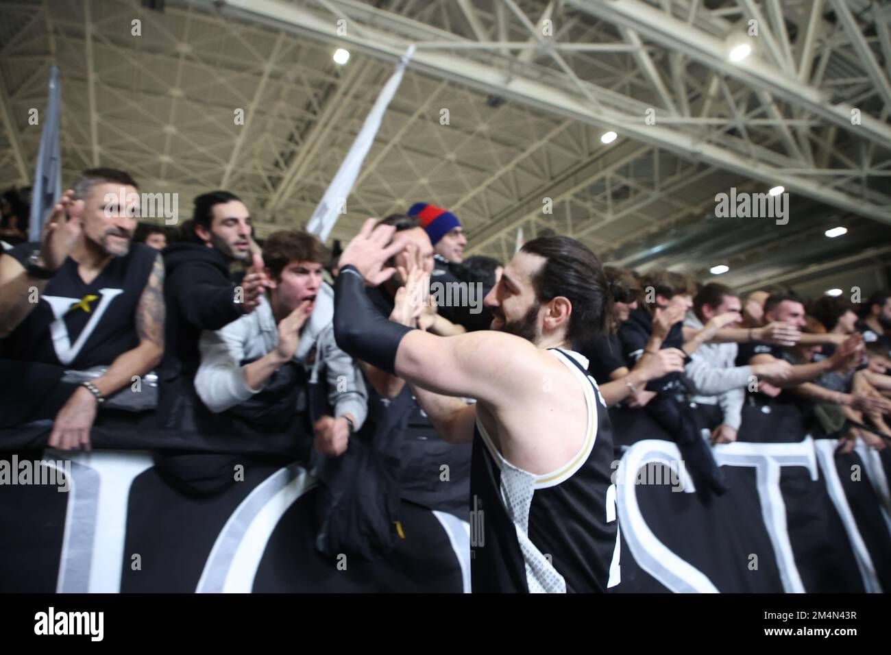 Tornike Shengelia (Segafredo Virtus Bologna) jubilates at the end of