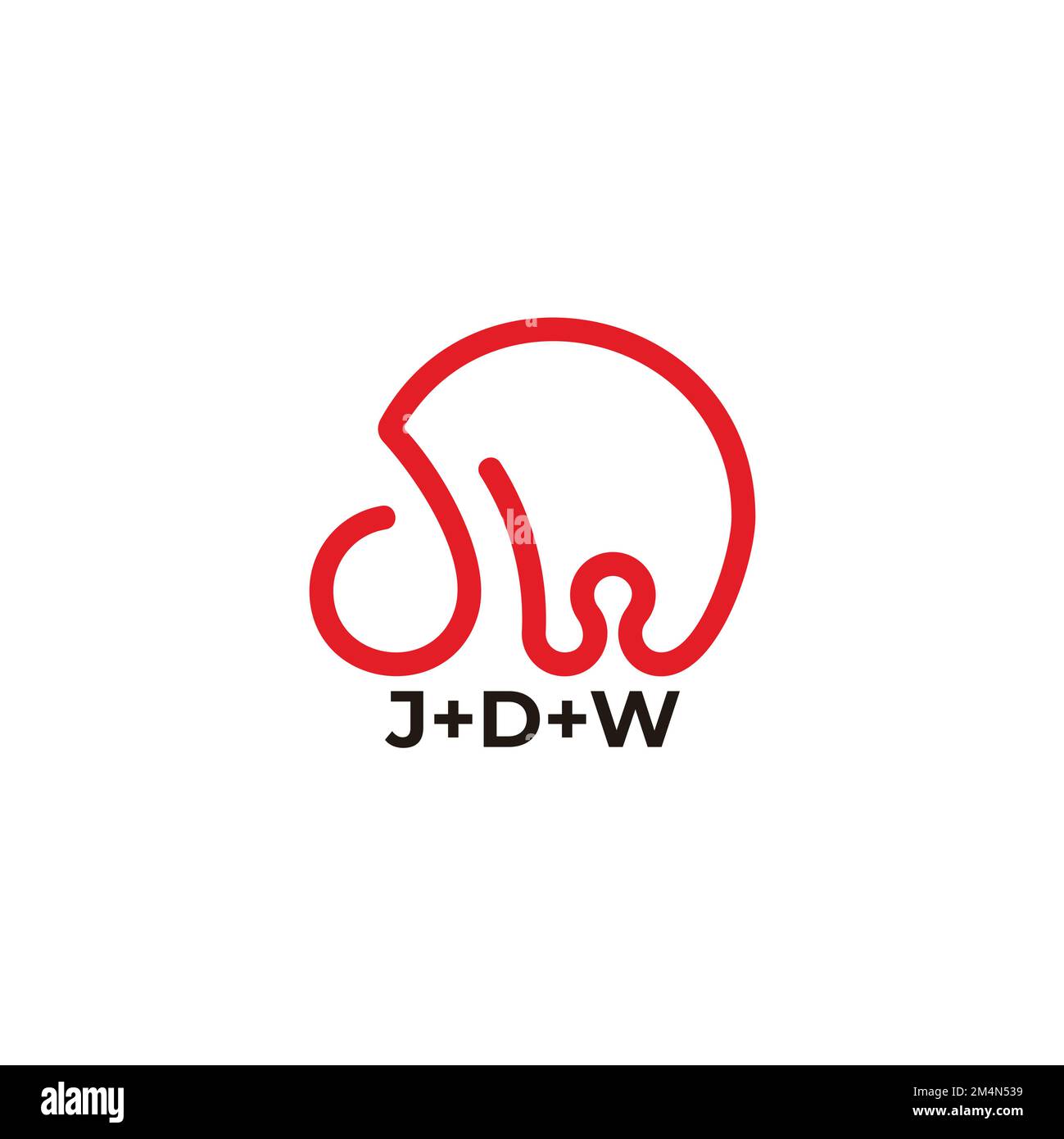 letter jdw simple loop geometric logo vector Stock Vector Image & Art ...