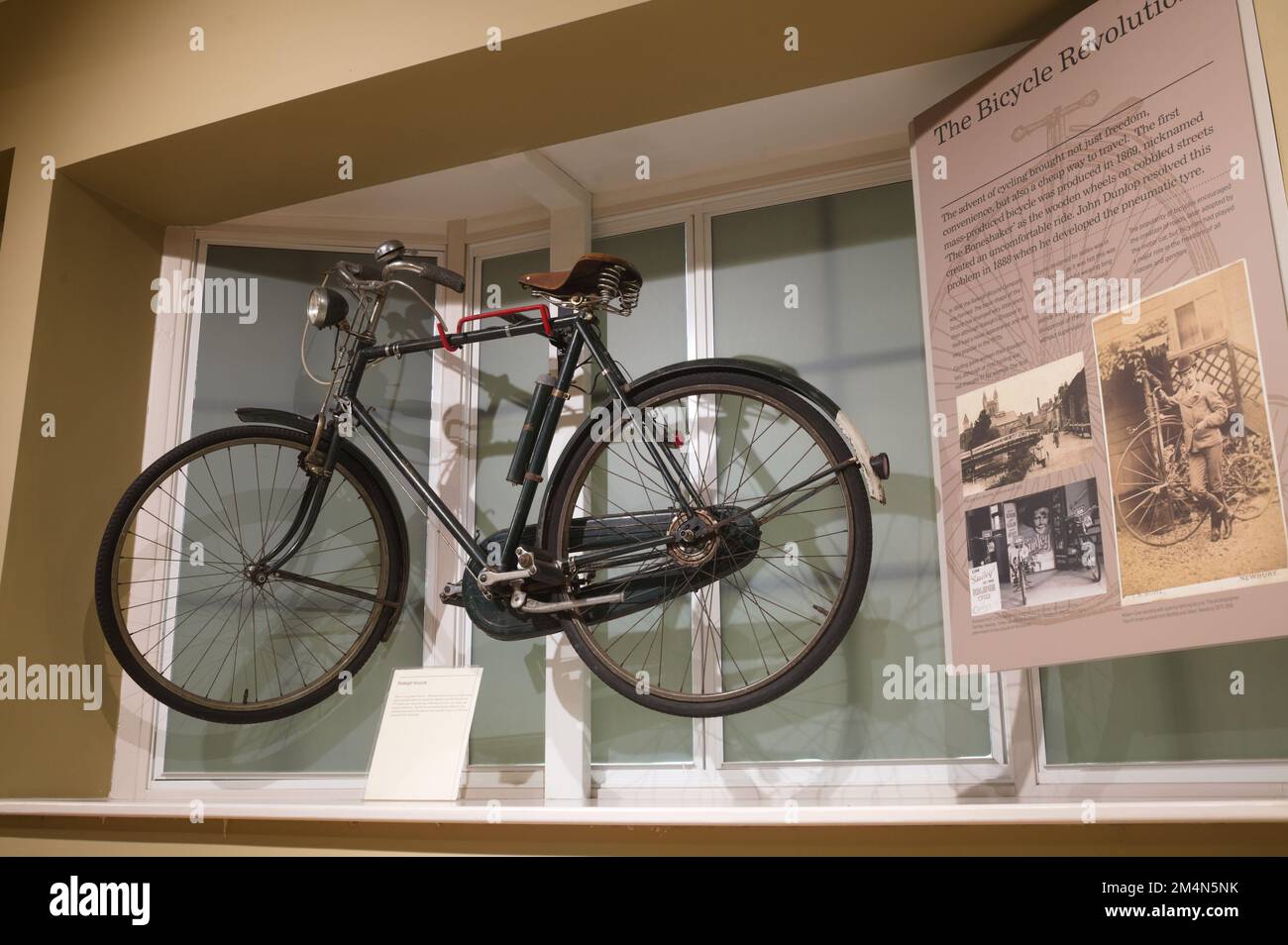 Bicycle Revolution display at West Berkshire museum in Newbury Stock Photo