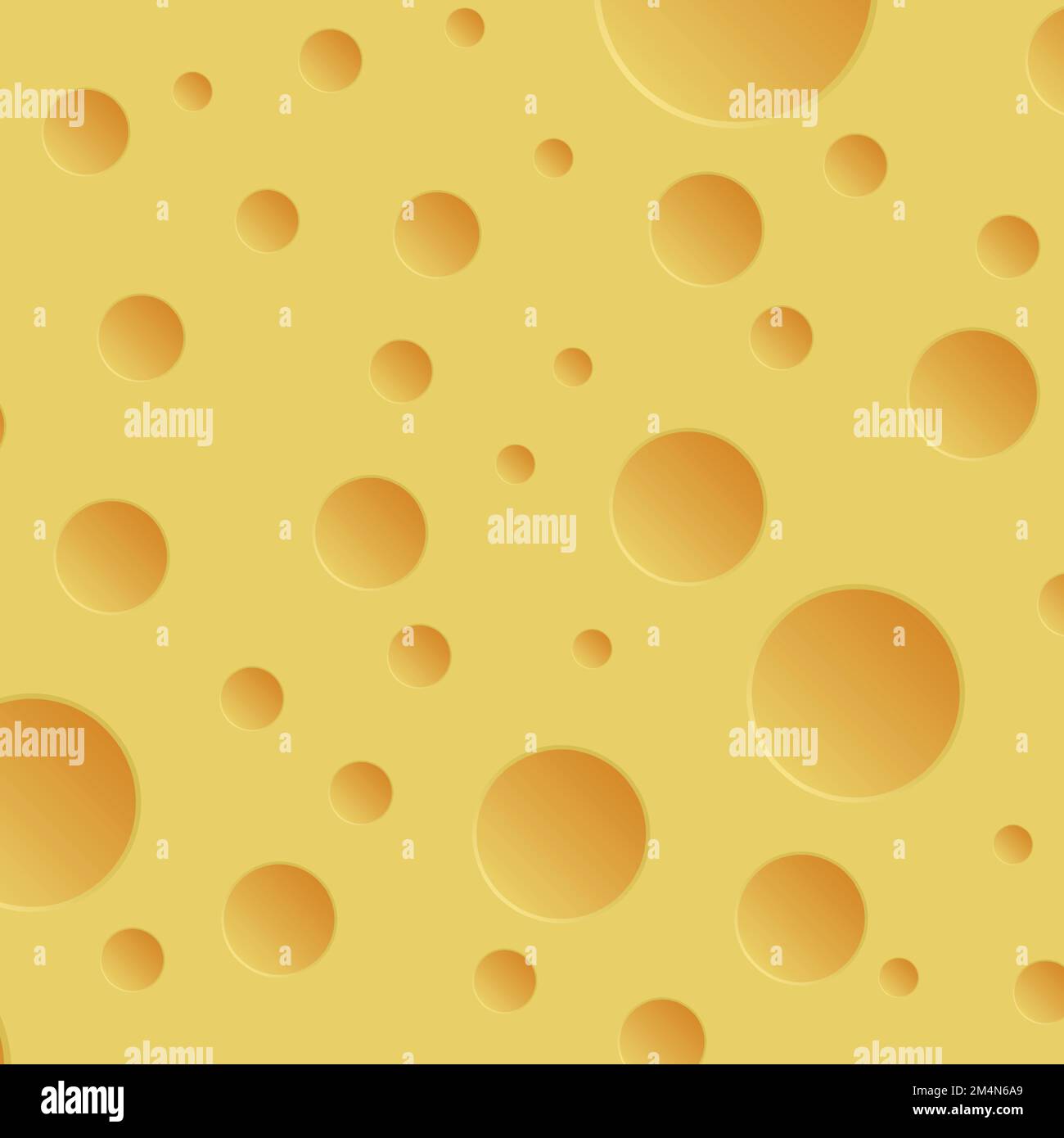 Yellow cheese with holes texture background - Vector illustration Stock Vector