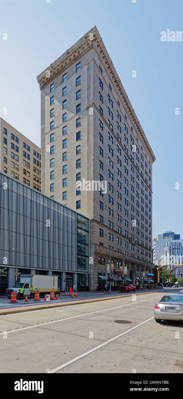 The landmark Hanna Building was built in 1922. The highrise is still