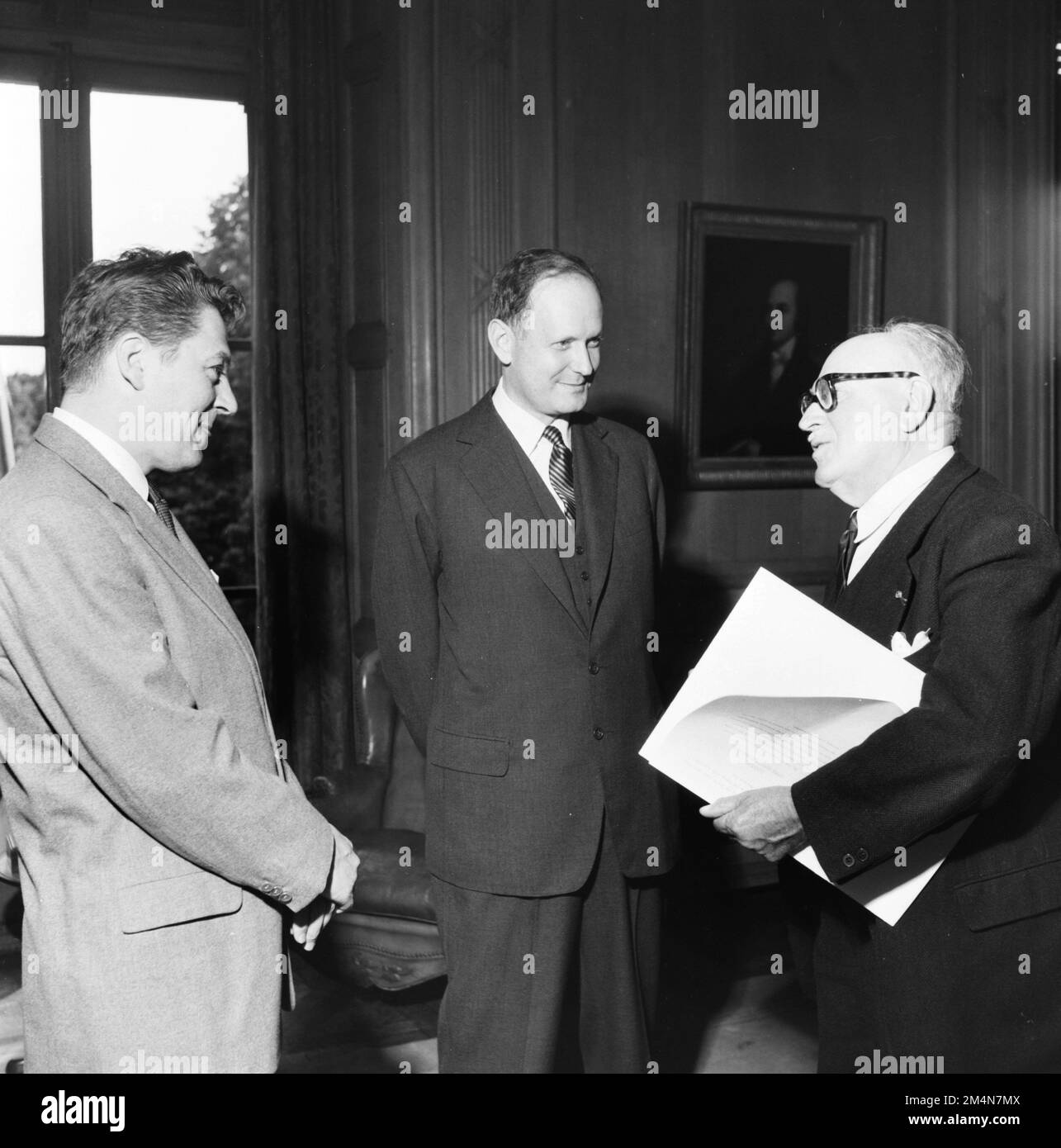 Dunoyer de Segonzac, Ambassador Dillon. Photographs of Marshall Plan ...
