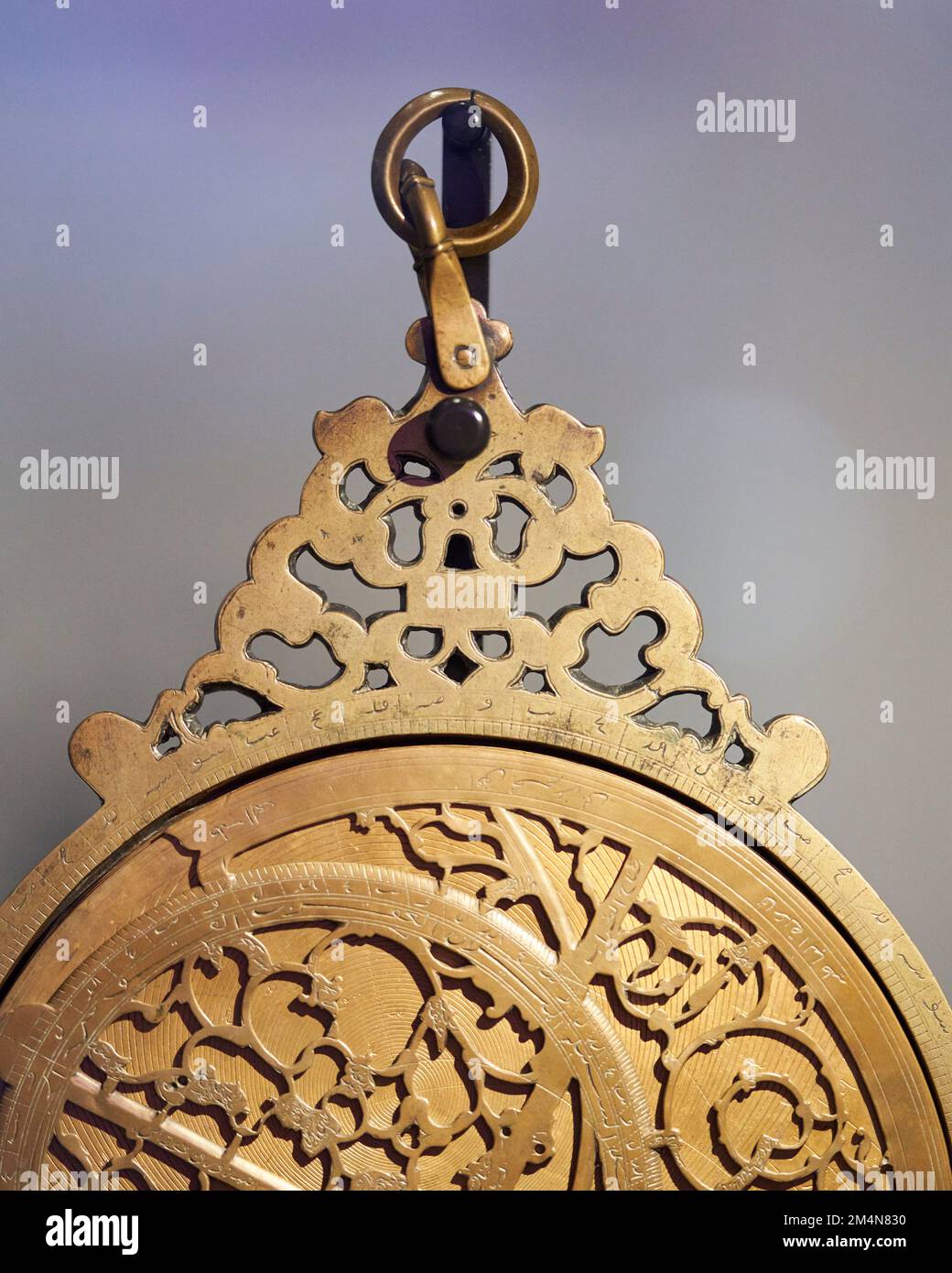 17th Centuary Astrolabe by Jamal al-Din ibn Muqim, detail. Stock Photo