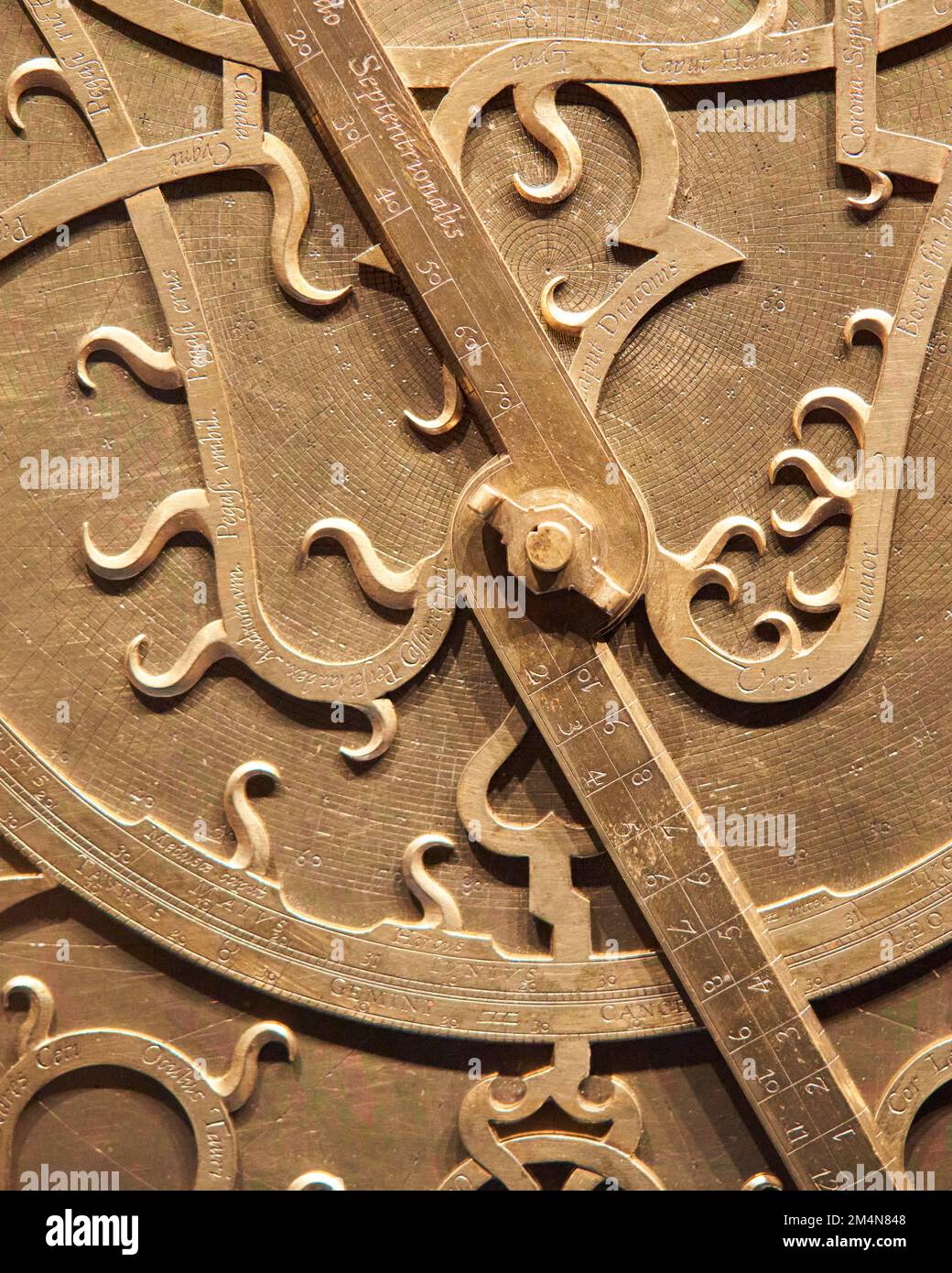 17th Centuary Astrolabe, detail. Stock Photo