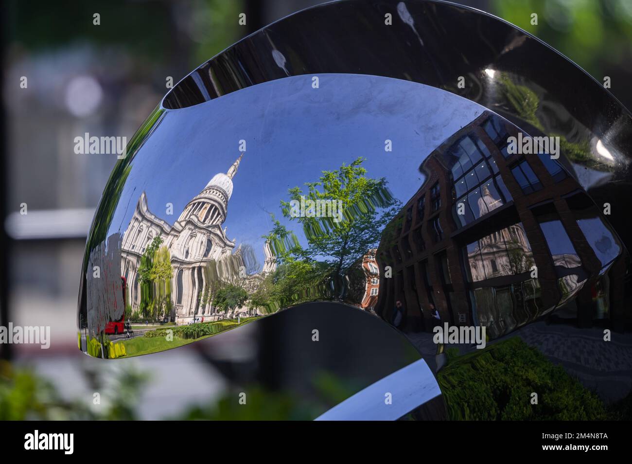 Steel Sphere sculpture - St Paul's Cathedral - City of London Stock ...