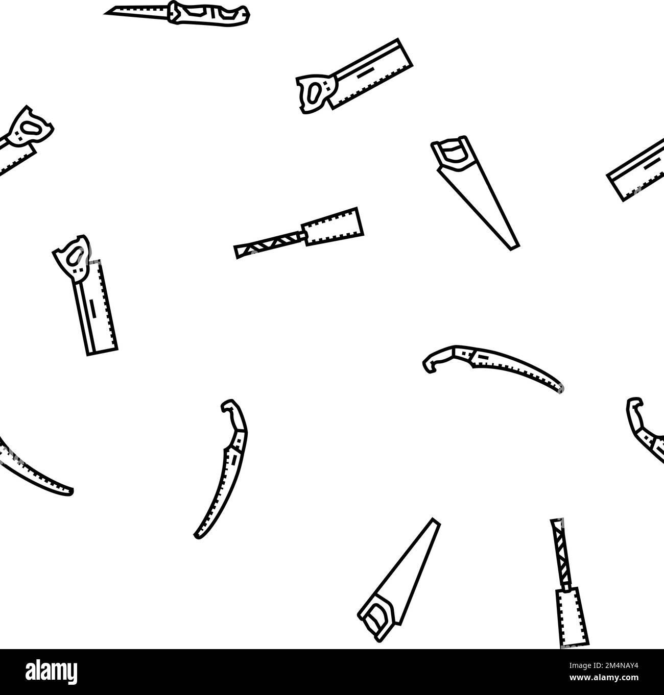 saw hand wood construction vector seamless pattern Stock Vector Image ...