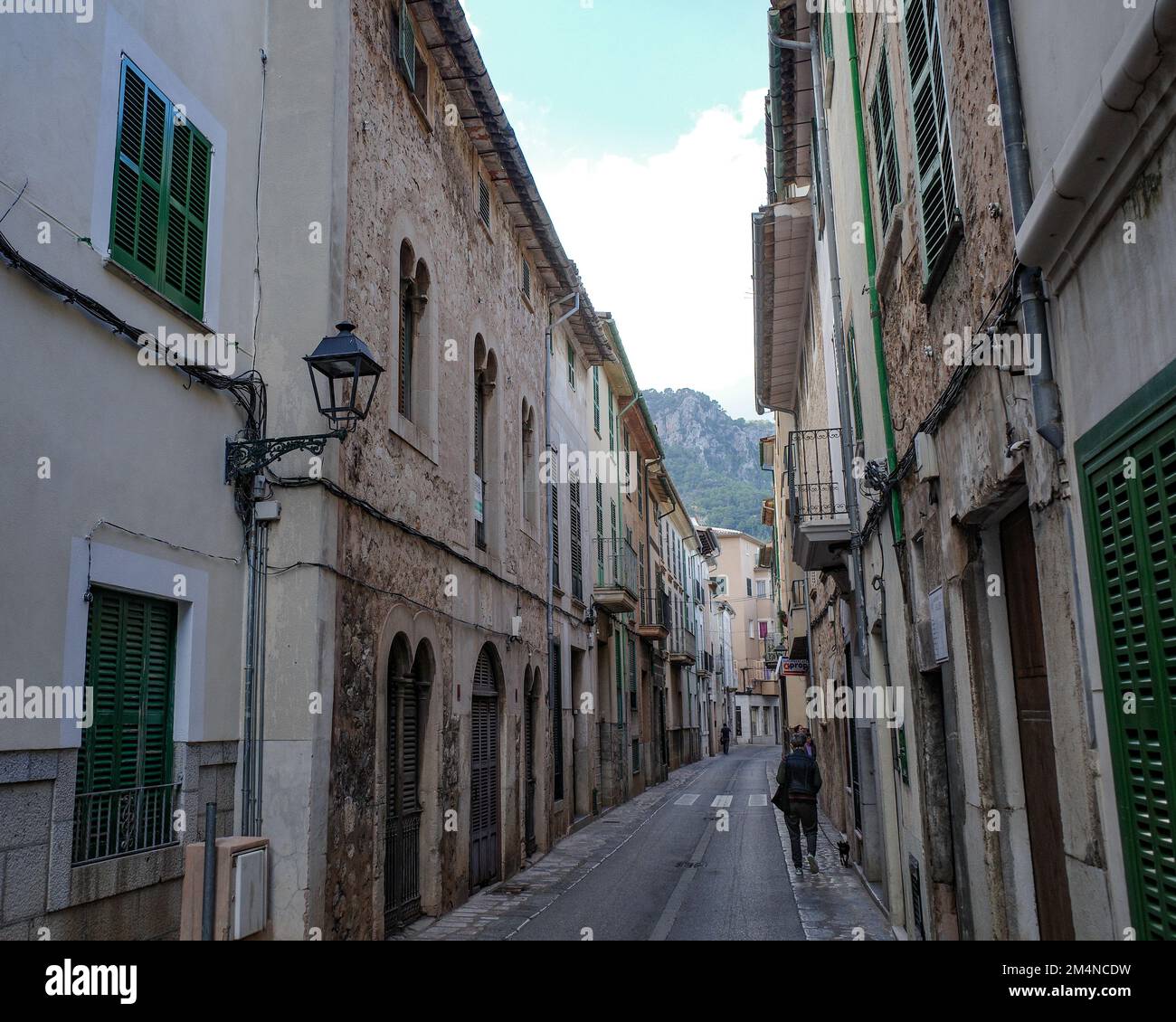 Soller, Mallorca, Spain - 11 Nov 2022: Backstreets of the scenic town of Soller, Mallorca Stock Photo