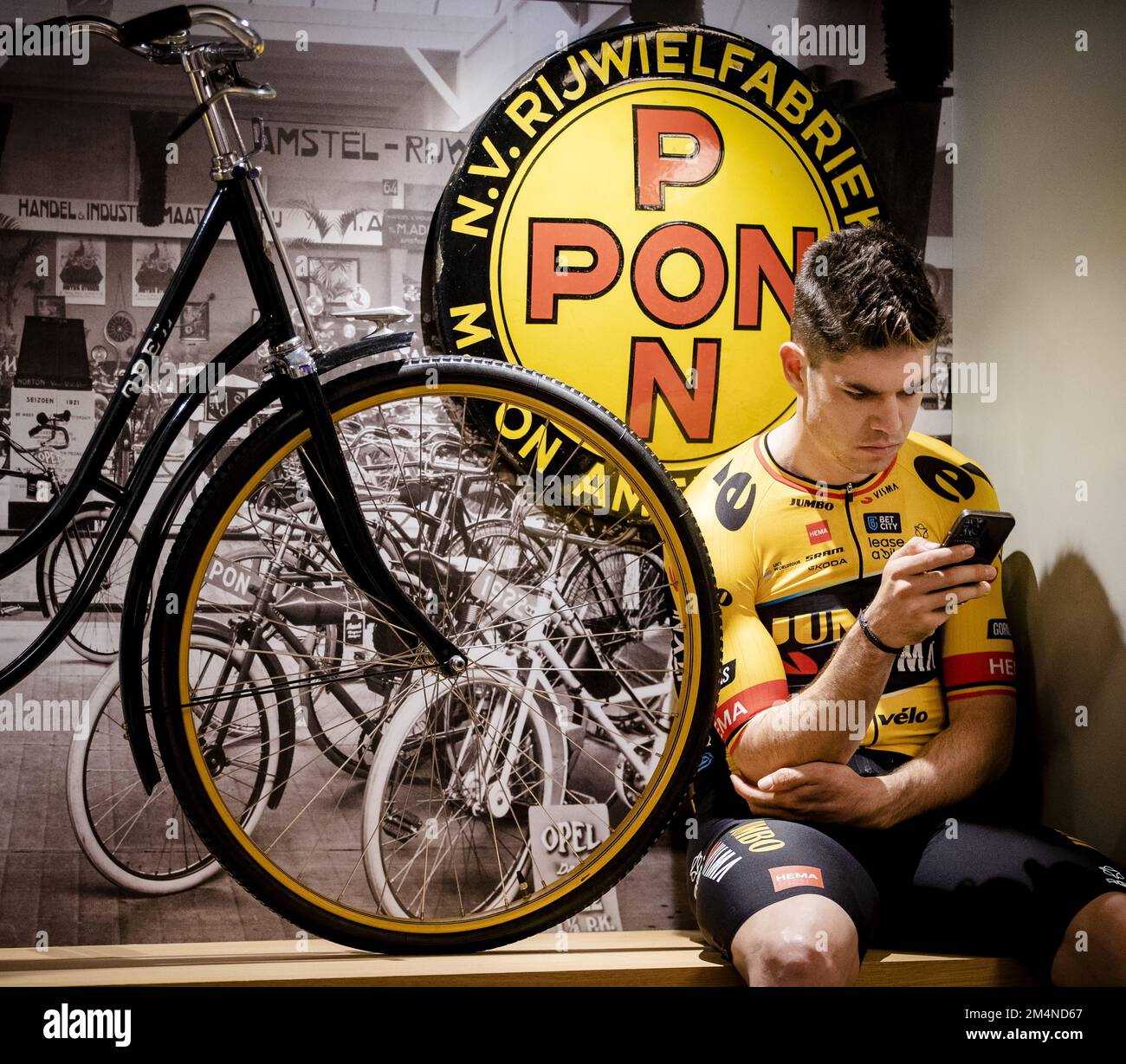 AMSTERDAM - Wout van Aert during the team presentation of the cycling teams  of Team Jumbo-Visma 2023. ANP SEM VAN DER WAL netherlands out - belgium out  Stock Photo - Alamy