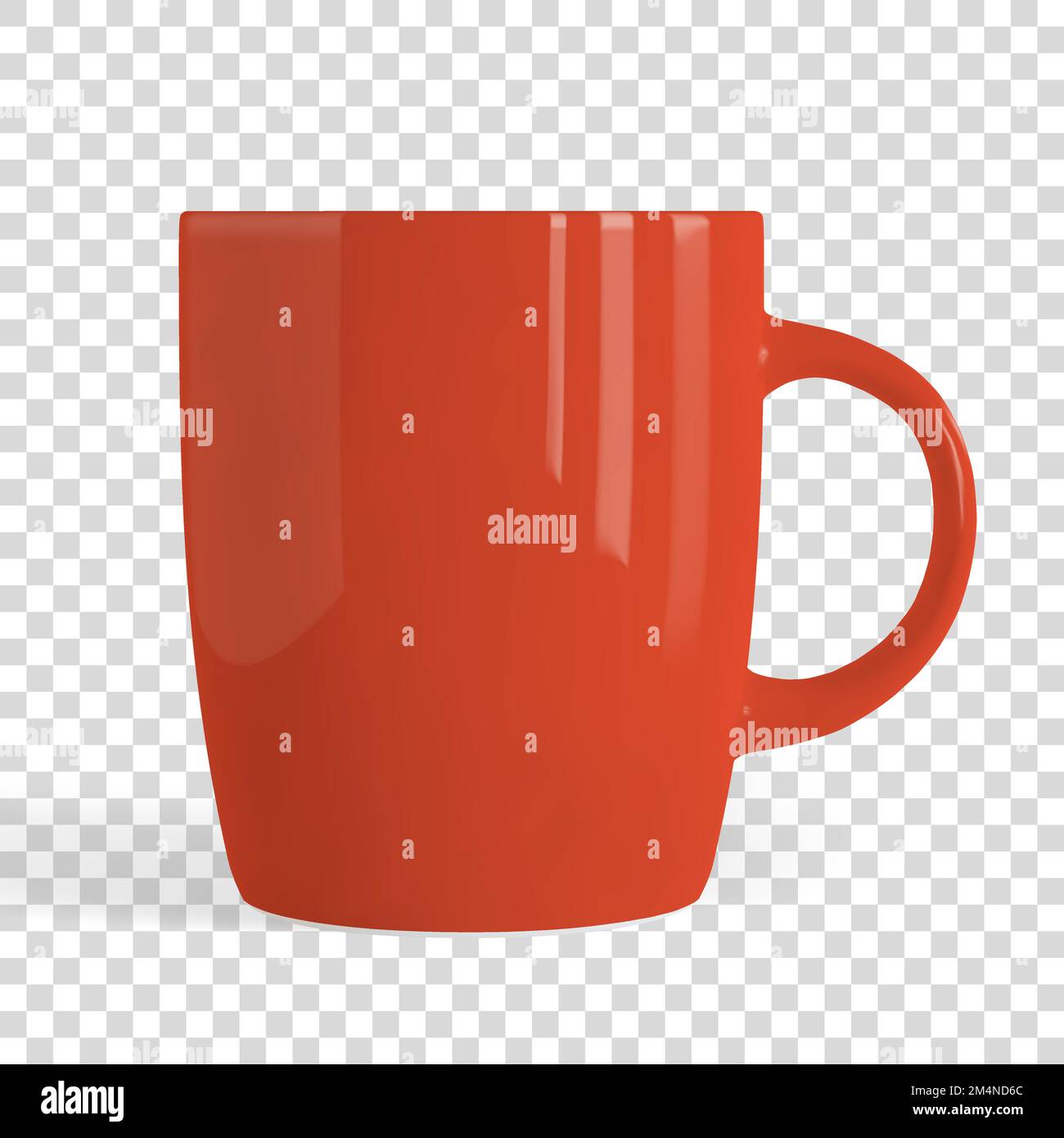 White tea or coffee cup or mug isolated on checkered background Stock ...