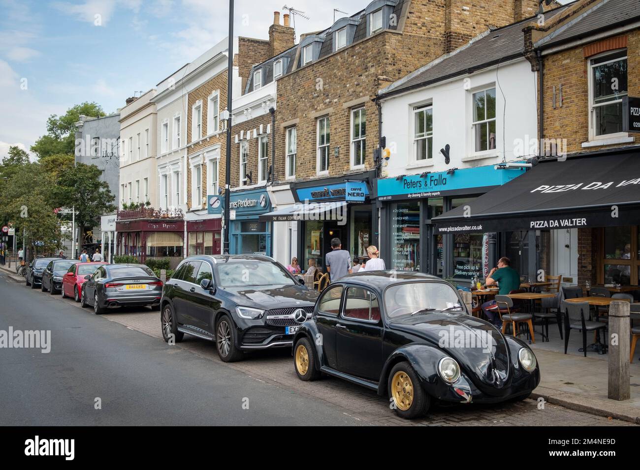London September 2022 Shops on Bellevue Road by Wandsworth Common, a