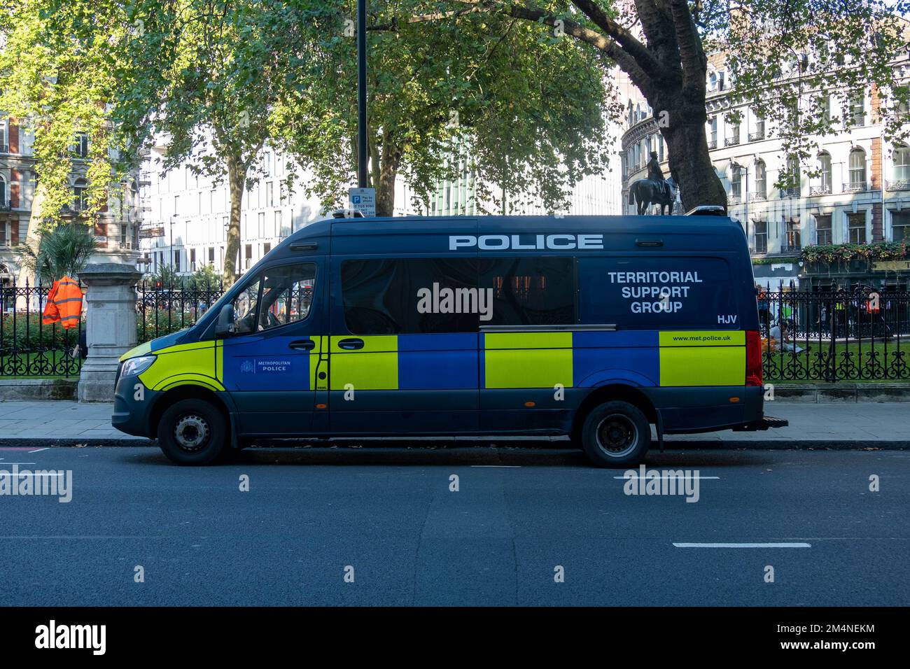 London- September 2022: Police Territorial Support Group van in Westminster London Stock Photo