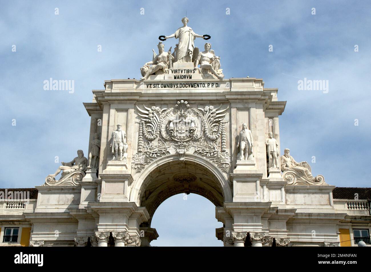 Arch of Rua Augusta in Lisbon, Portugal Stock Photo