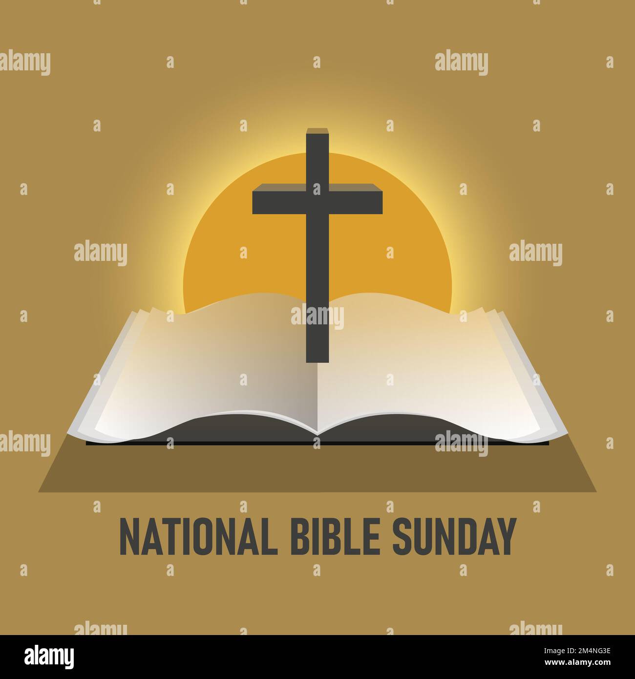 National Bible Sunday background. Vector illustration design Stock