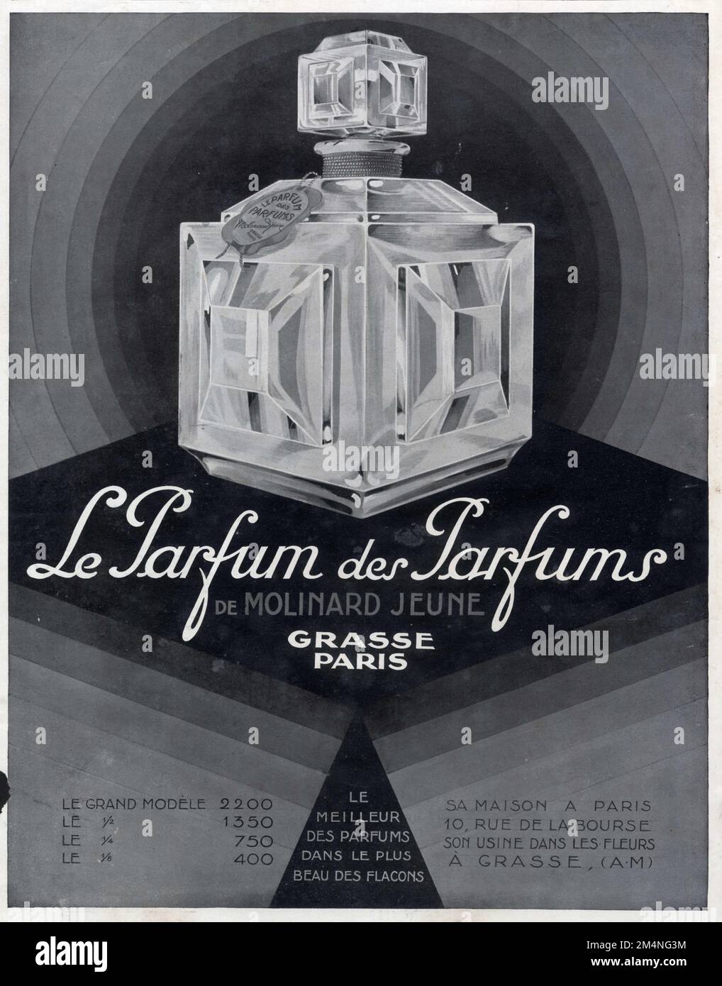 Vintage advertisement for Molinard perfumes, highlighting the usine de parfum Grasse legacy