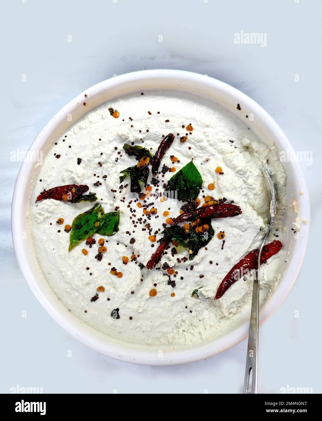 South Indian food coconut chutney Stock Photo Alamy