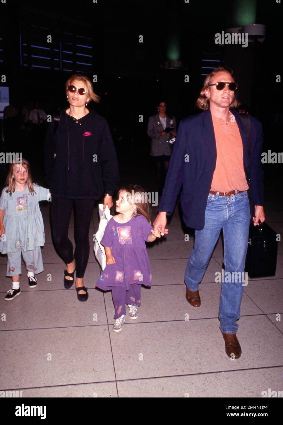 Mariel Hemingway With Husband Stephen Crisman And Daughters May 1993 Credit Ralph Dominguez 