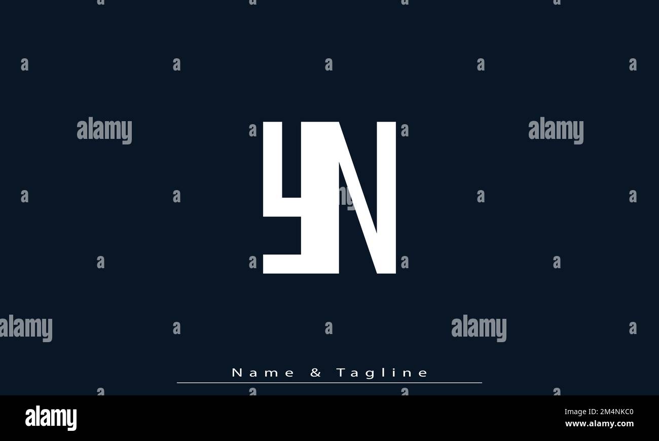 Alphabet letters Initials Monogram logo YN , NY Stock Vector