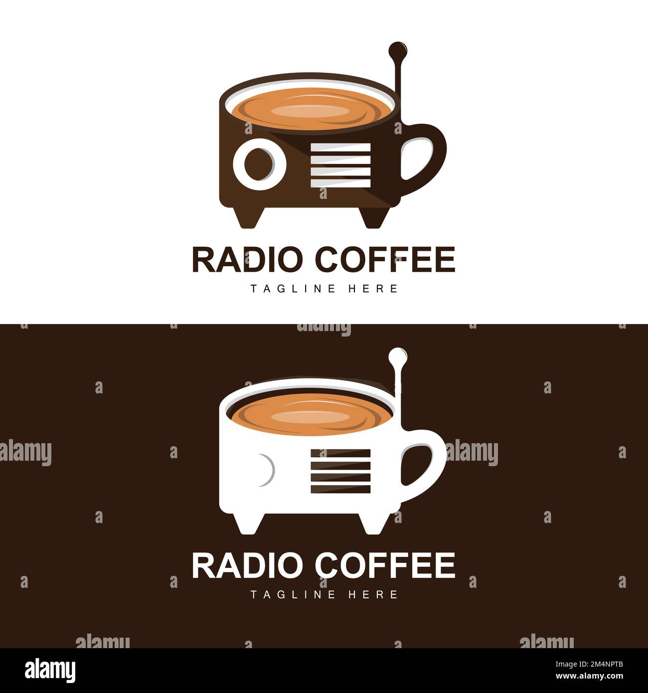 Coffee Radio Logo, Podcast Radio Design, Coffee Icon, Coffee Cafe Logo  Product Brand Vector Stock Vector Image & Art - Alamy
