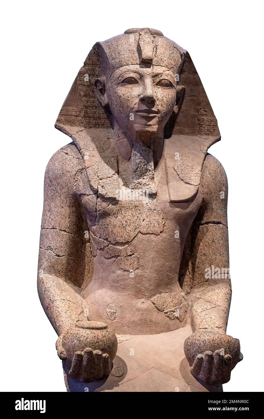 Hatshepsut. Large Kneeling Statue of Hatshepsut from Thebes,18th Dynasty, 1473-1458 BC. Stock Photo