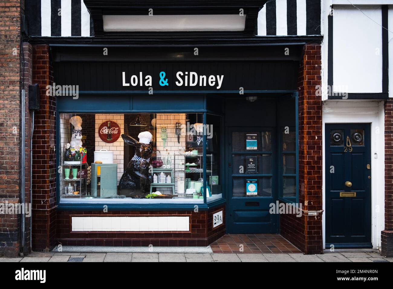 East Sussex, England, Sept 2022, view of Lola & Sidney, a homeware store in the high street of the historic town of Rye Stock Photo