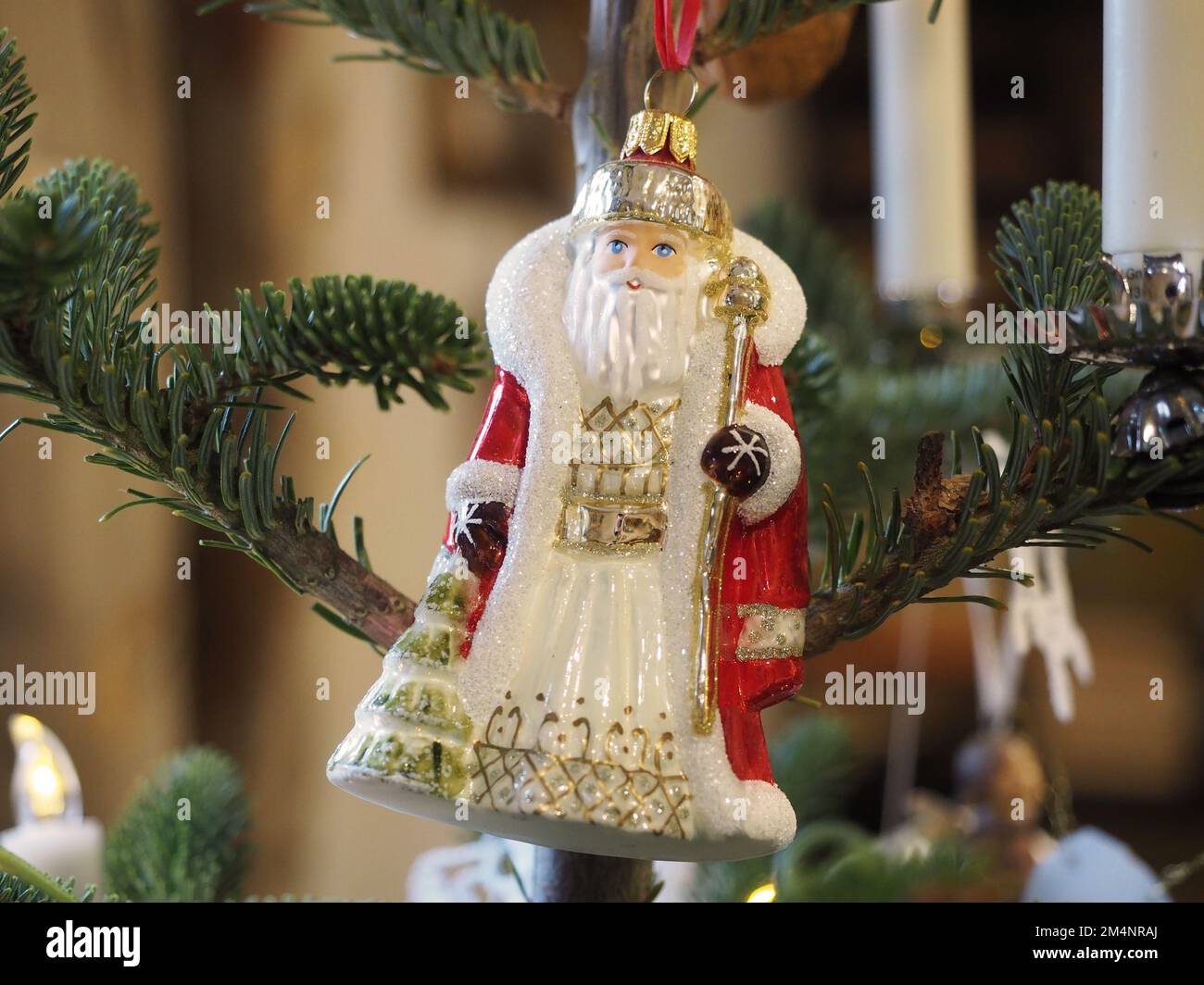 Christmas Tree Vintage Decorations - Bauble in Santa Claus Shape ...