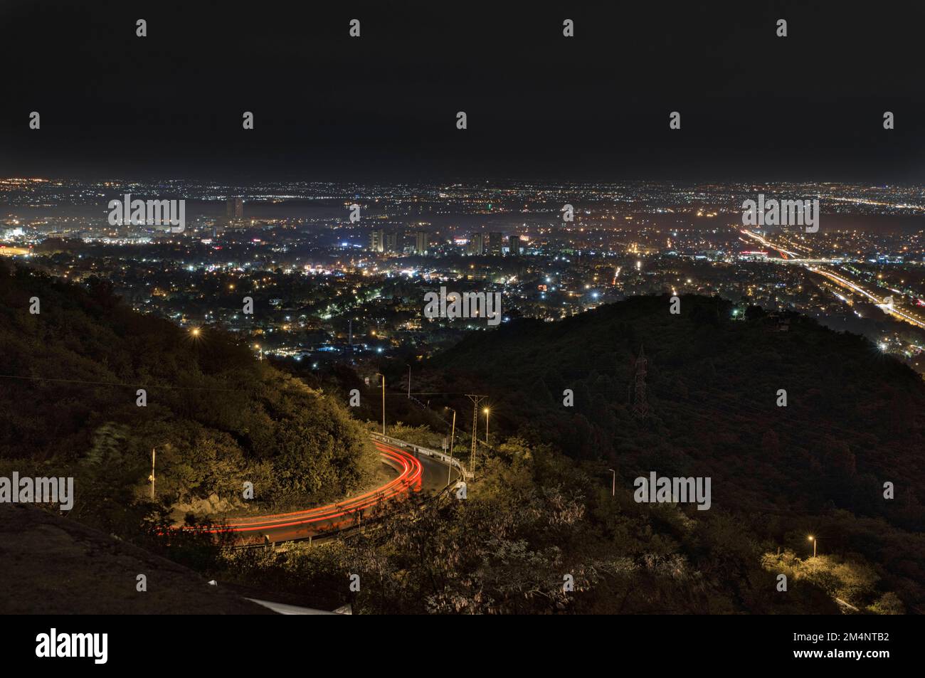 A beautiful view of a Islamabad at night Stock Photo - Alamy