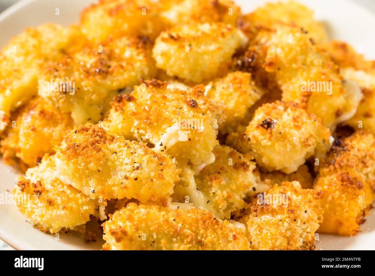 Homemade Baked Wisconsin Cheese Curds with Mayo and Marinara Stock