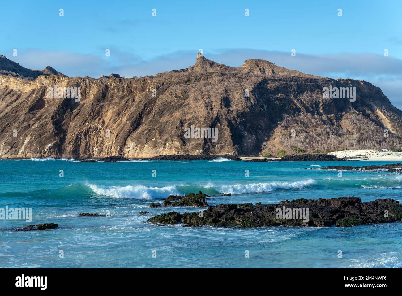 Cerro Brujo (Wizard Hill) mountain on San Cristobal island, Galapagos national park, Ecuador. Stock Photo