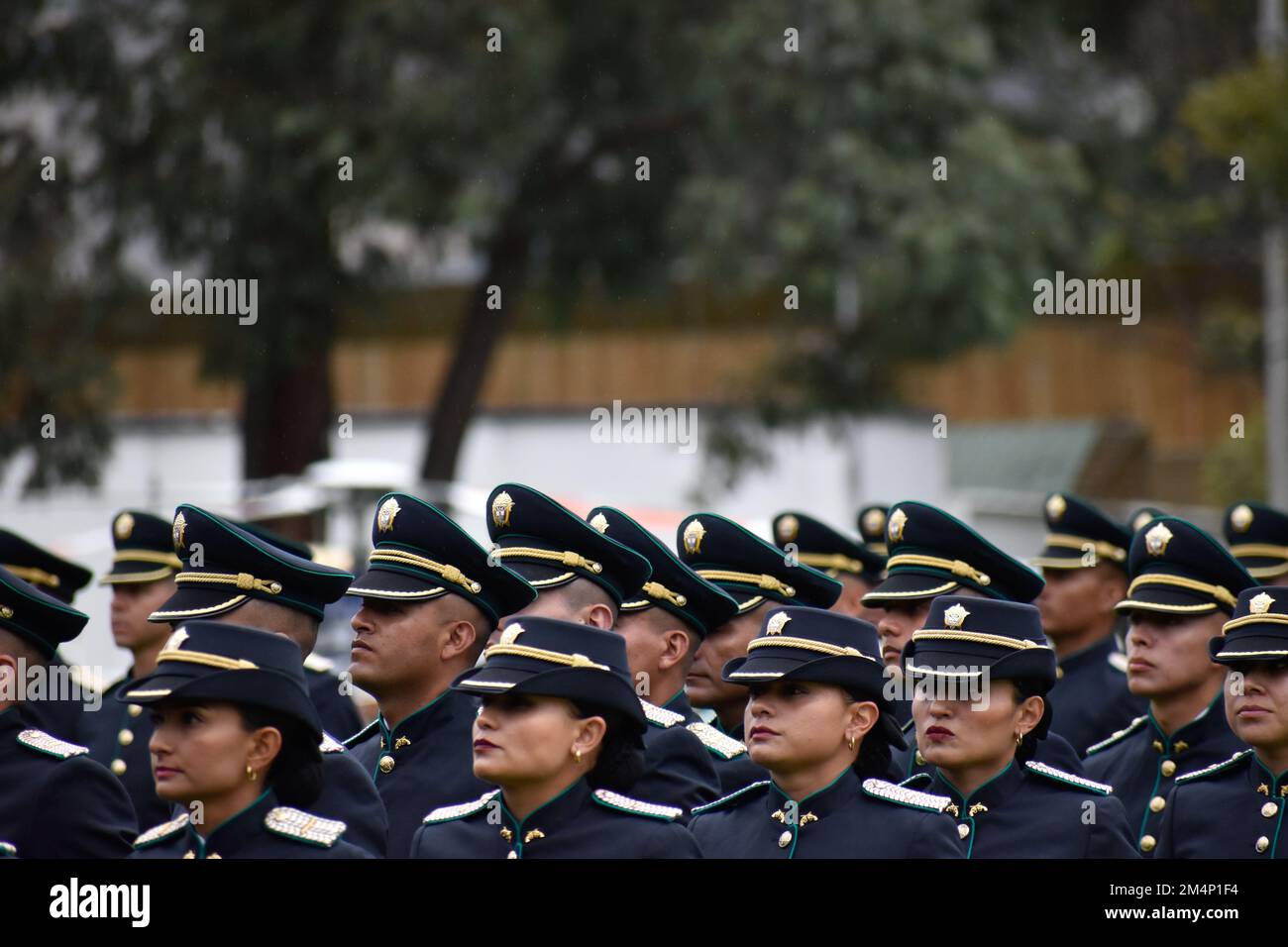 Colombia's police officials during their promotion ceremony in Bogota ...