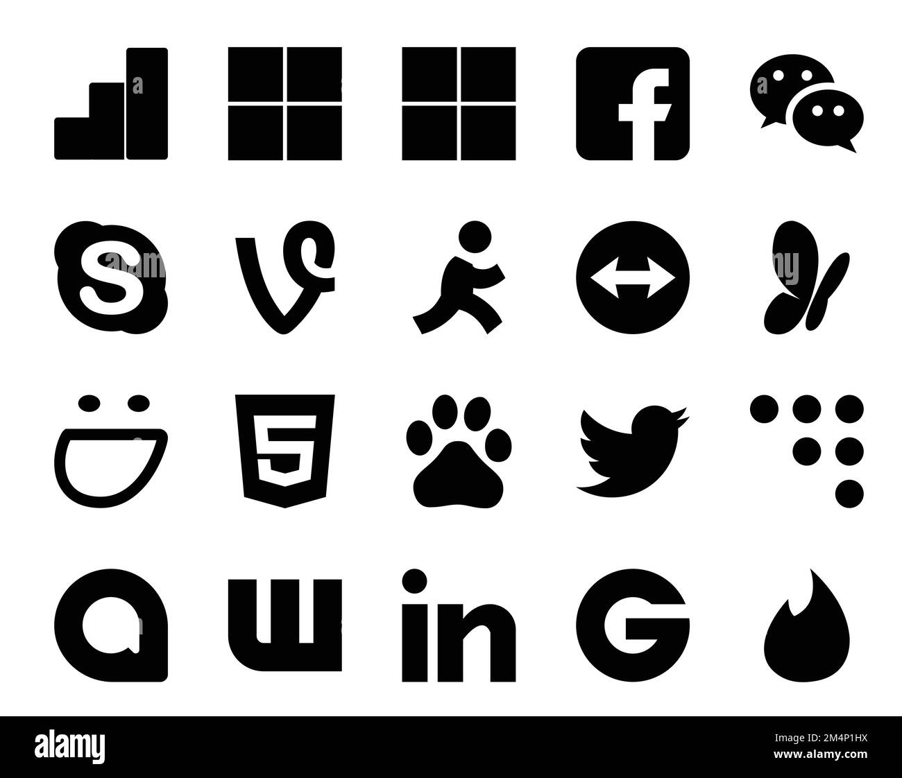 20 Social Media Icon Pack Including google allo. tweet. aim. twitter