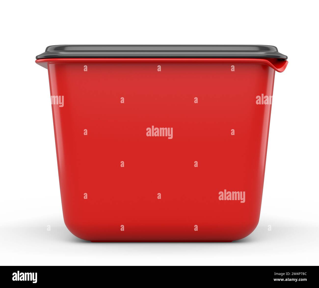 Plastic food container for storing dishes, product tray box isolated on