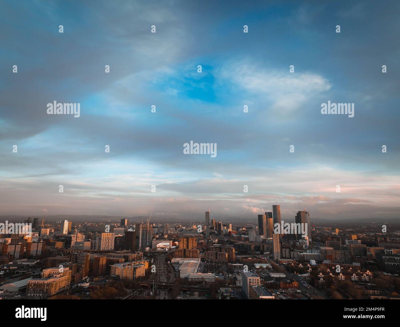 Aerial View of Manchester Stock Photo - Alamy