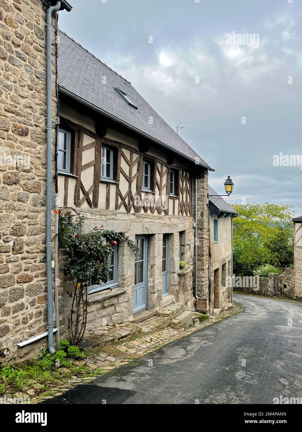 Cottage in Moncontour Stock Photo