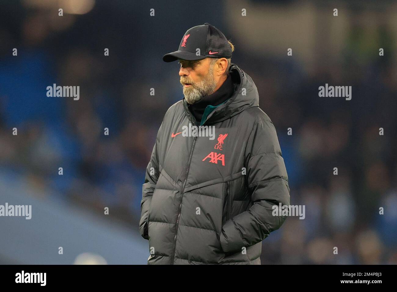 Liverpool Vs Manchester United Live Match Jürgen Klopp manager of Liverpool during the pre-game warm up ahead of