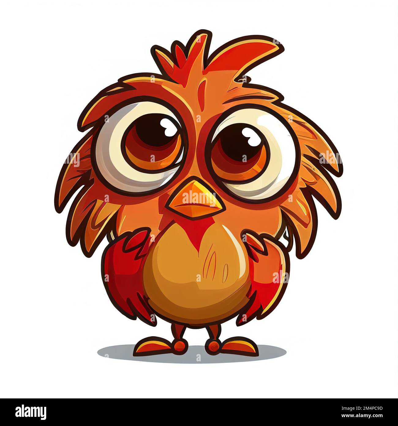 a cartoon bird with big eyes and a big nose Stock Photo - Alamy