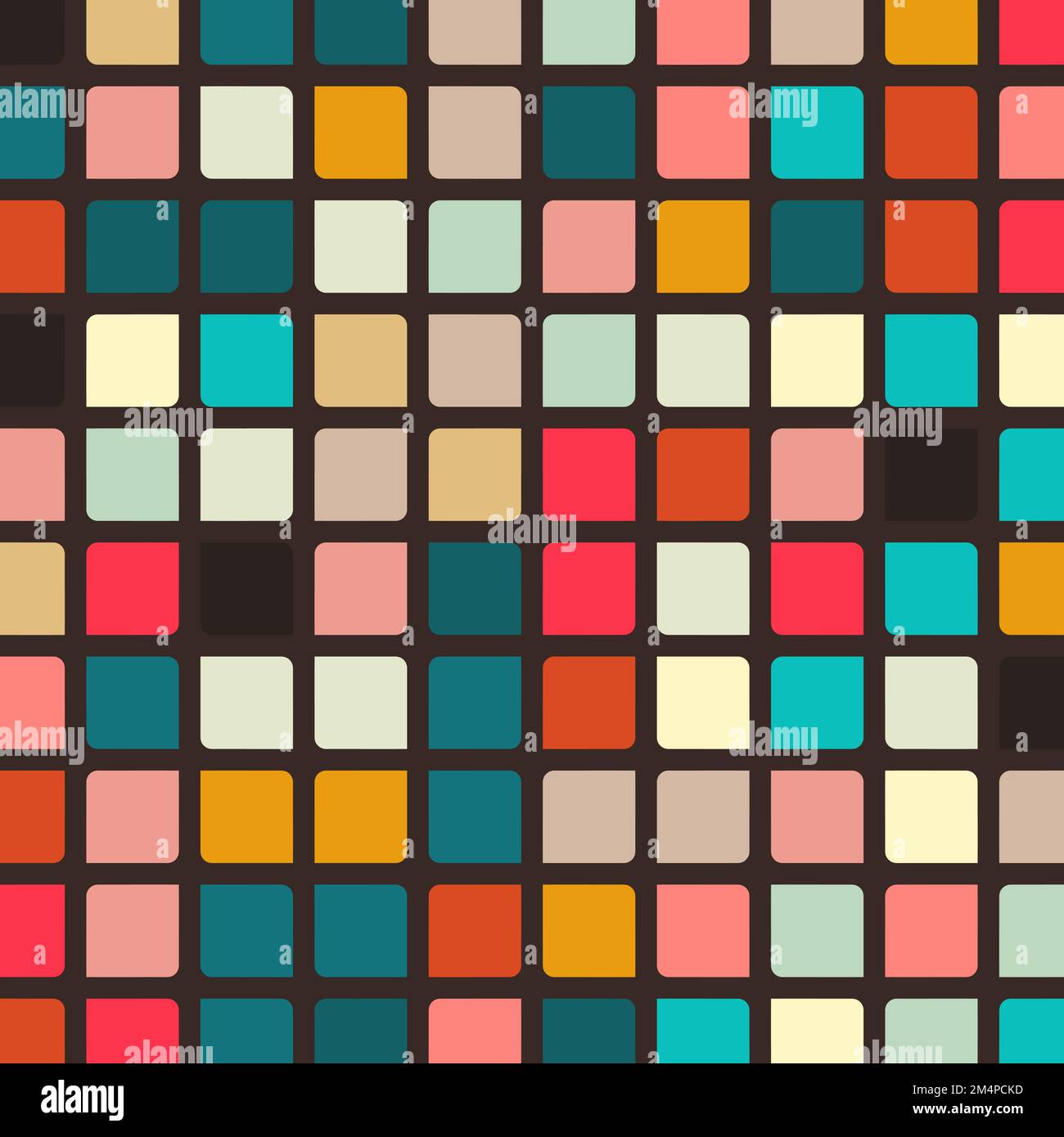 2 Color Checked Pattern Color checkered squares background generative pattern illustration ...