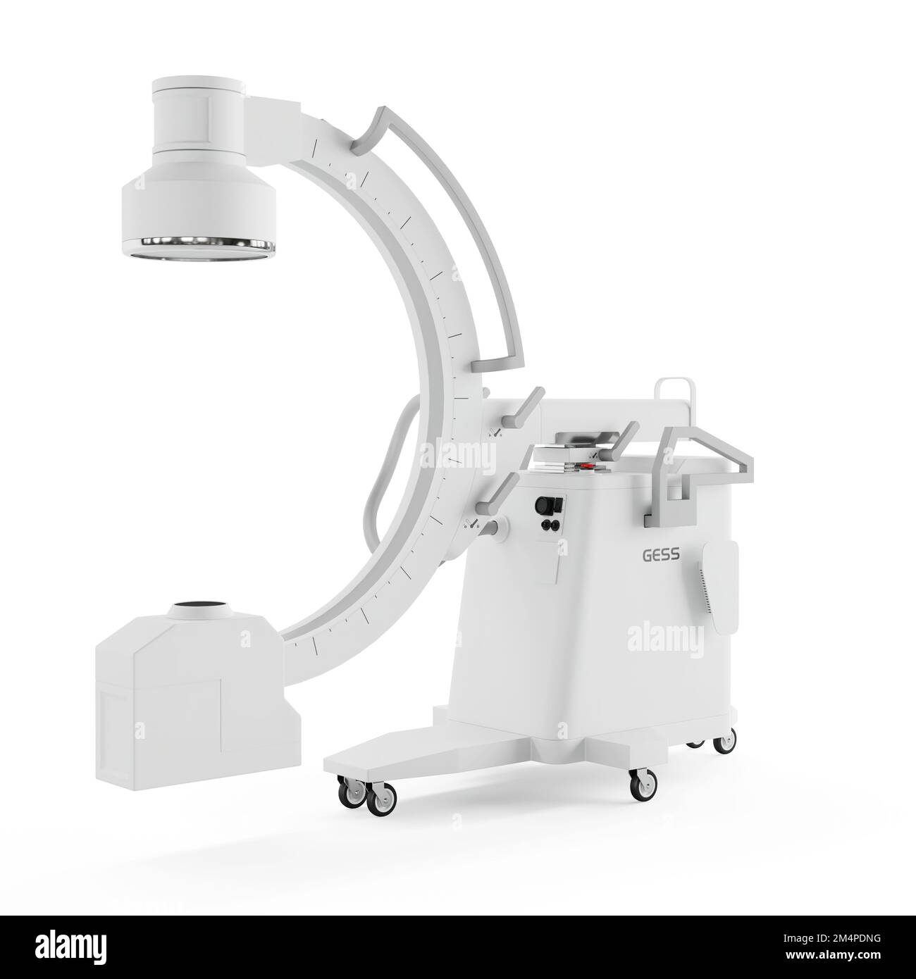 A 3d model of a CArm machine isolated on a white background Stock