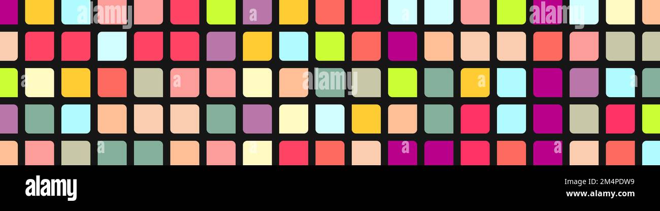 Color checkered squares background generative pattern illustration Stock Vector
