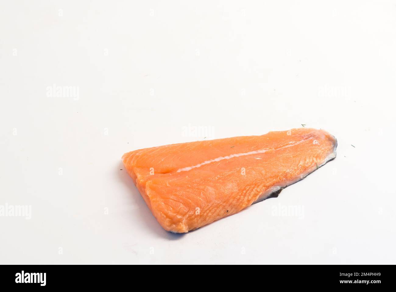 Fresh raw salmon fish white background Stock Photo - Alamy