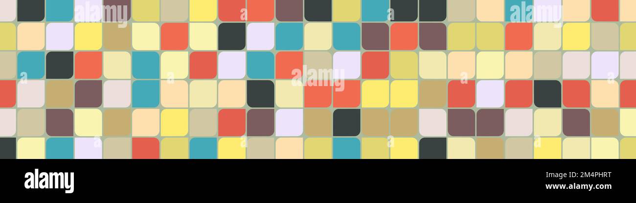 Color checkered squares background generative pattern illustration Stock Vector