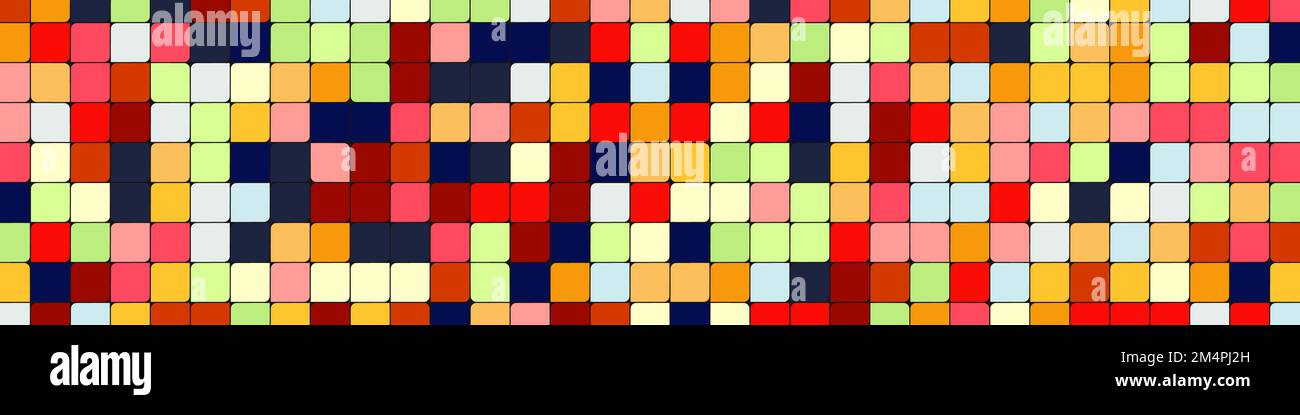 Color checkered squares background generative pattern illustration Stock Vector