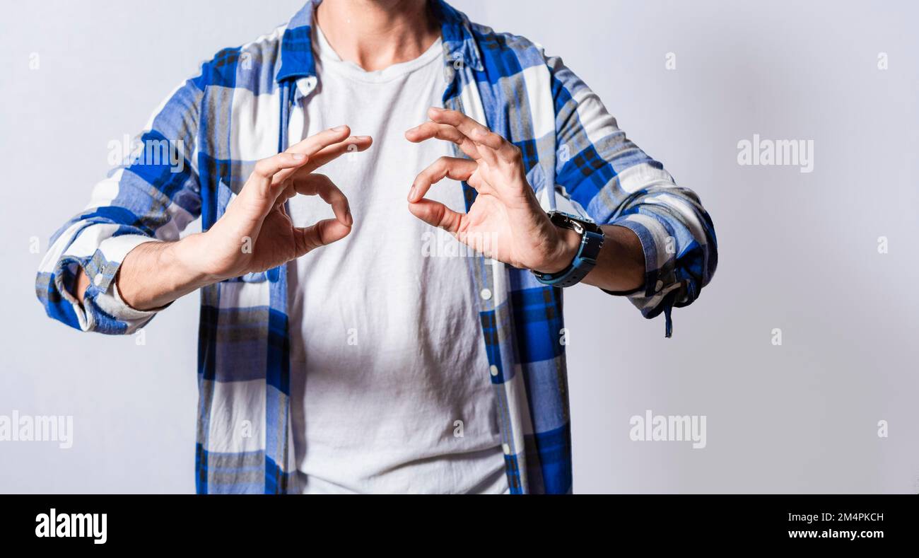 Deaf and dumb people speaking in sign language, People speaking in sign