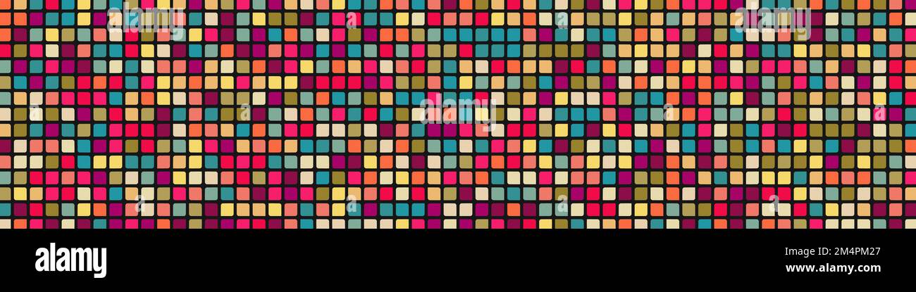 Color checkered squares background generative pattern illustration Stock Vector