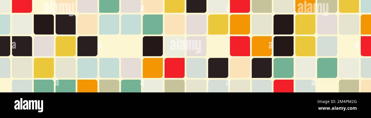 Color checkered squares background generative pattern illustration Stock Vector